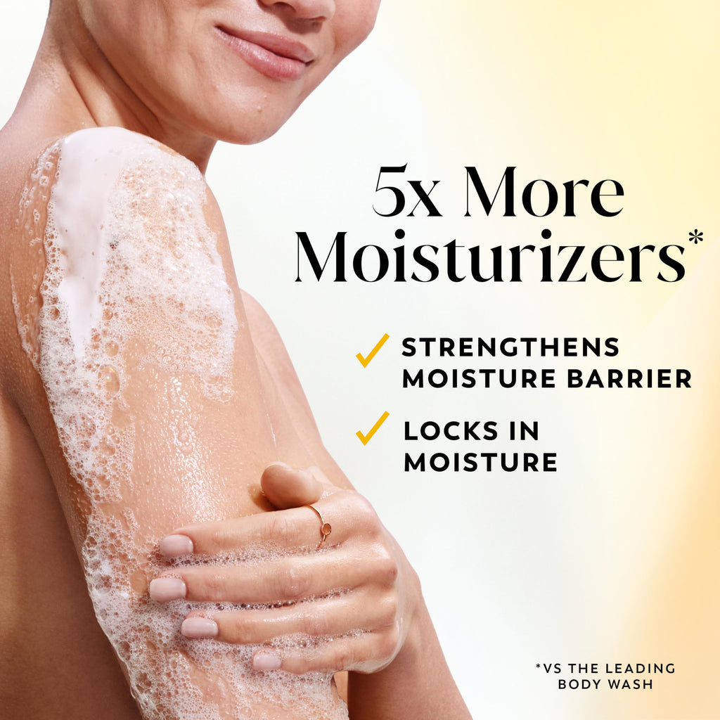 Olay Body Wash for Women, Ultra Moisture, 24/7 Moisture Barrier Repair, Hydrating Formula for Visibly Healthy Soft Skin, Vitamin B3 & Hyaluronic Blend, All Skin Types, Vanilla Creme Scent, 22 fl oz