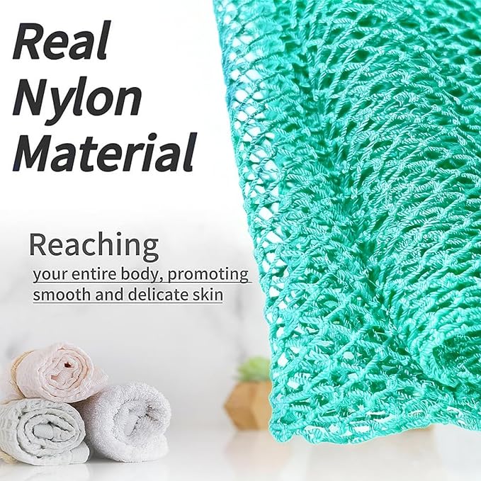African Net Sponge Authentic, African Exfoliating Sponge Real African Net Black Owned, African Bath Sponge Back Scrubber, Body Exfoliator Shower Bath Accessories (Mint Green)