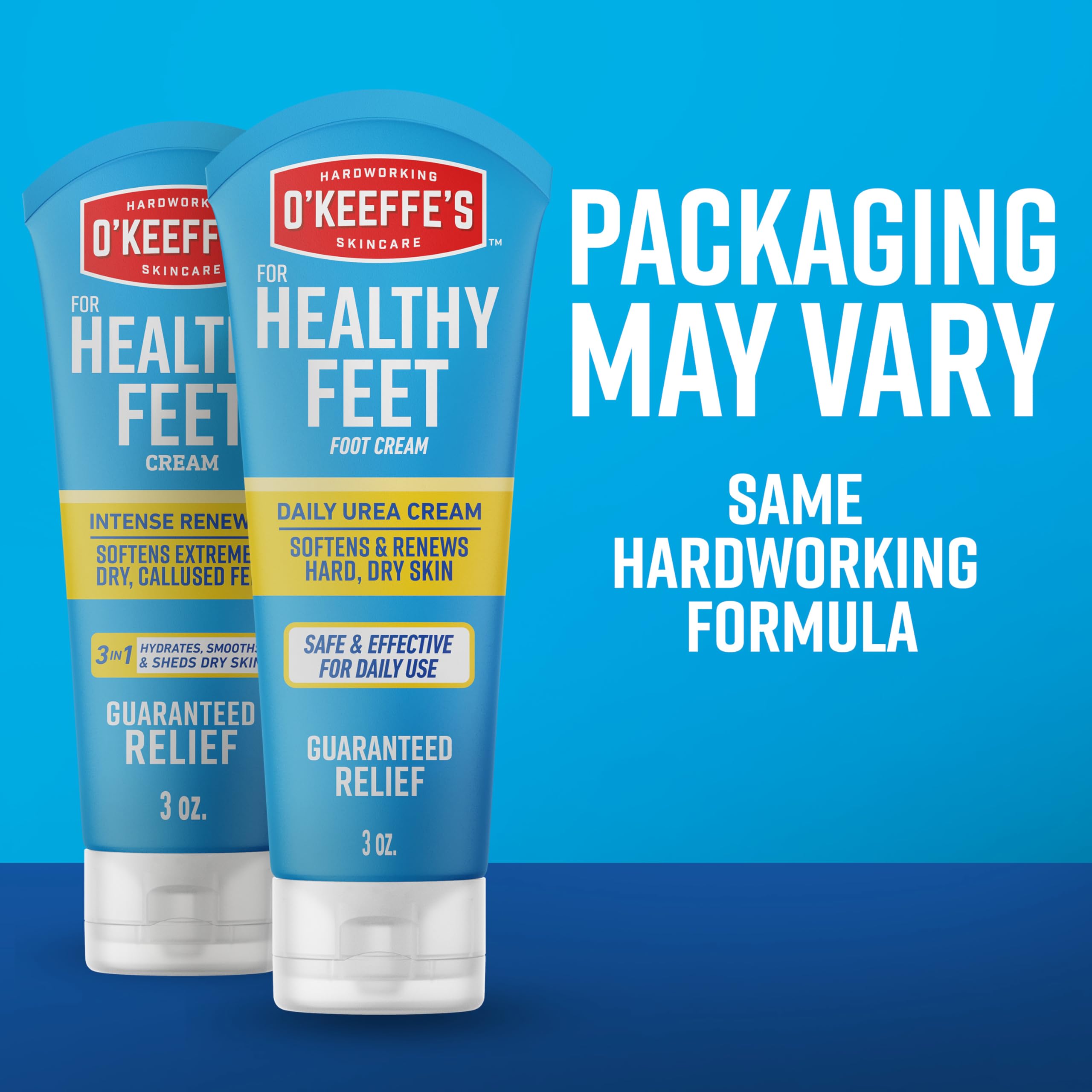 OKeeffes Healthy Feet Intense Renewal Cream, 3 oz Tube, 1-Pack