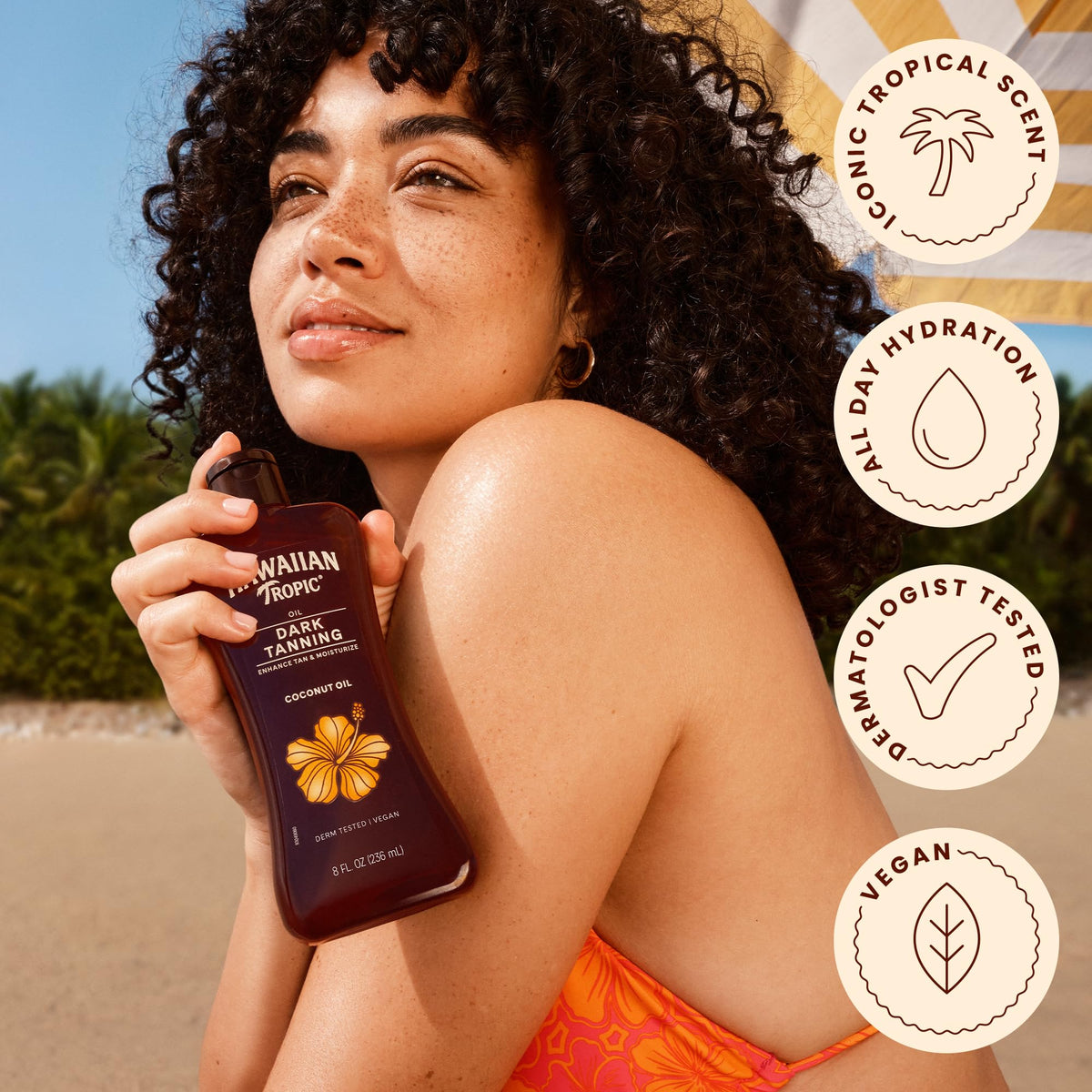 Hawaiian Tropic Dark Tanning Oil, 8 Fl Oz (2 Pack)