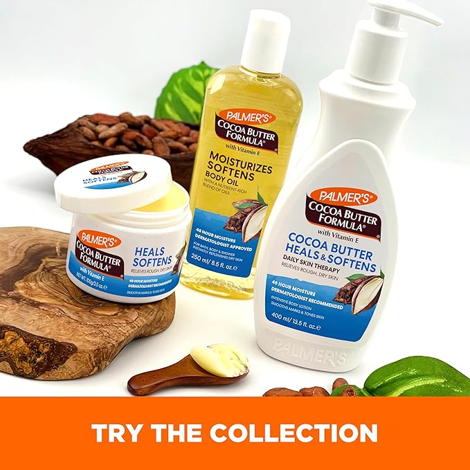 Palmer's Cocoa Butter Formula Daily Skin Therapy Cocoa Butter Body Lotion for Dry Skin, Hand & Body Moisturizer, Pump Bottle, 13.5 Oz (Pack of 1)