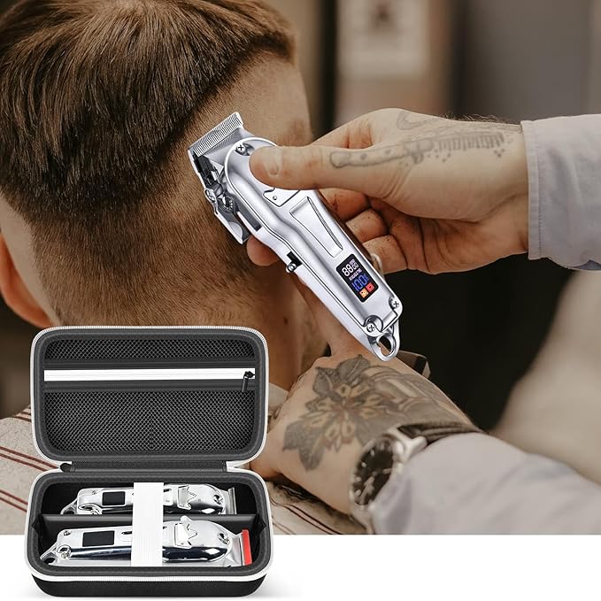 Grapsa Case Compatible with Novah for Ufree for KIKIDO for GLAKER for FADEKING for GSKY for Romanda Professional Hair Clippers, Beard Trimmer Grooming Storage Holder for Hair Trimmers Set (Box Only)