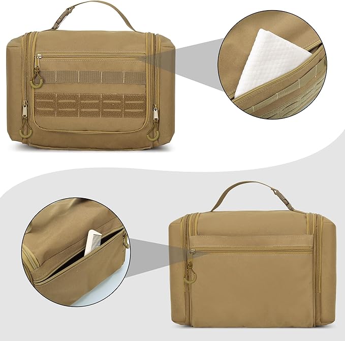 Prokva Tactical Toiletry Bag for Men, Large Hanging Dopp Kit Hygiene Bag