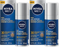 NIVEA MEN Age Defense Daily Face Moisturizer with Broad Spectrum SPF 30 Sunscreen, Pro-Retinol and Hyaluronic Acid, Beard-Friendly Face Lotion Helps Defend Against UVA/UVB Rays, 1.7 Fl Oz,(Pack of 2)