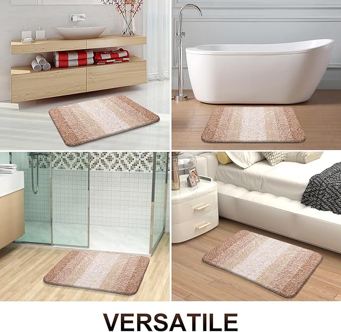 OLANLY Microfiber Bathroom Rugs Sets 3 Piece, 36"x24"+24"x16"+24"x20"