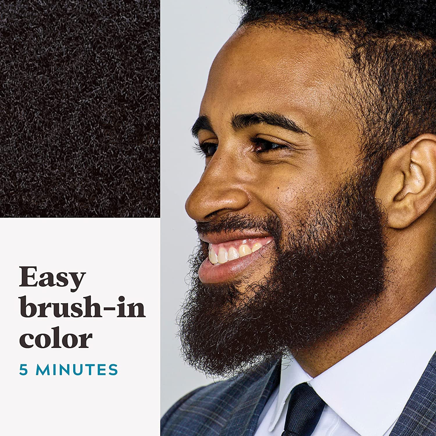 JUST FOR MEN Mustache & Beard Dye, Keratin, Rich Dark Brown M-47 (3 Pack)