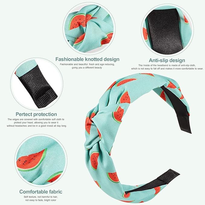 DiyJibb Headbands for Women Girls - 6PCS Stylish Top Knotted Headbands - Knotted Headband for Women - Head Bands Wide Hairband Hair Accessories