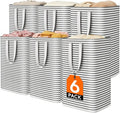 Lifewit 6 Pack Laundry Basket 80L Each, Collapsible Clothes Hamper with Reinforced Handles, Freestanding Waterproof Design for Bedroom and Laundry Room, Black 480L Total