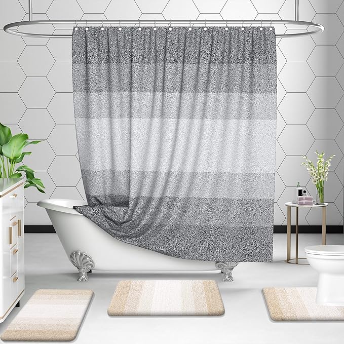 OLANLY Microfiber Bathroom Rugs Sets 3 Piece, 30"x20"+24"x16"+24"x20"