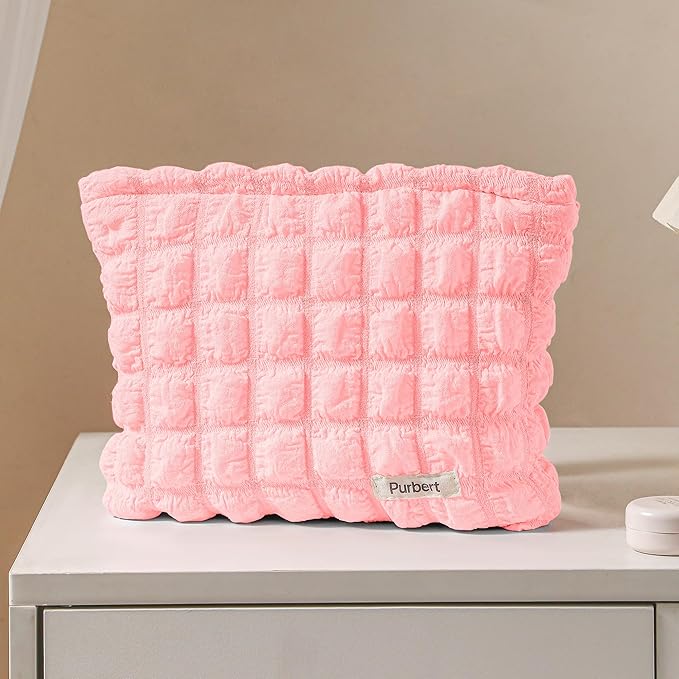 Purbert Bubble Cloud Makeup Bag - Large Capacity Travel Cosmetic Organizer