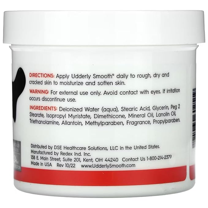 Udderly Smooth Udder Cream, Skin Moisturizer, 10 Ounce Jar