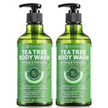 Roycederm Tea Tree Body Wash & Soap, Purifying and Refreshing Body Cleanser with Tea Tree Oil & Wormwood, Moisturizing Body Wash Helps Soothe Skin, Suitable for Men and Women - 2 Pack