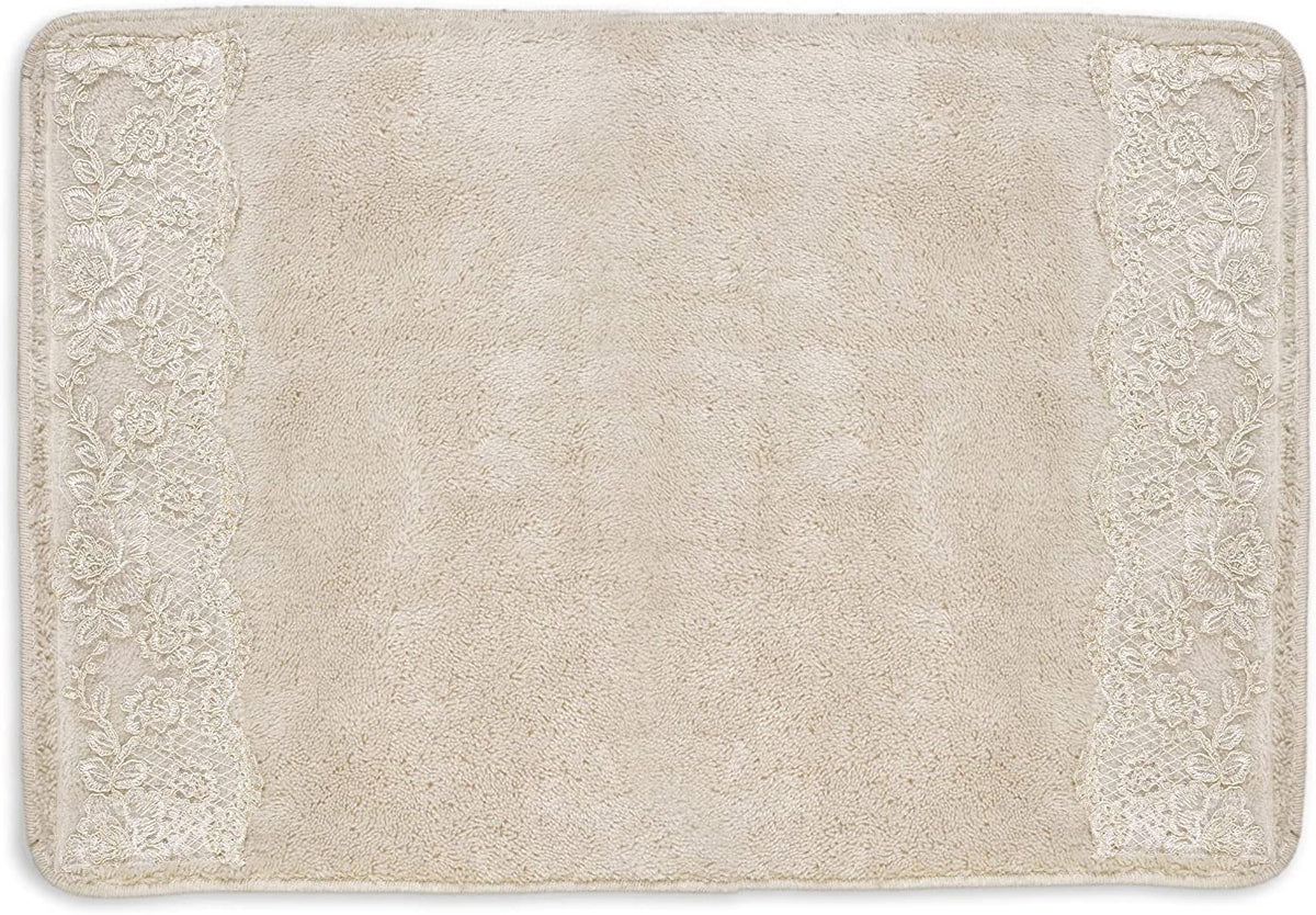 Zahari Home 13pc Rose Vine Bathroom Sheer Shower Curtain Sets Sheer Shower Curtain & 12 Shower Bathroom Hooks Modern Classic Luxury Contemporary Decor Beige Shower Curtain Set