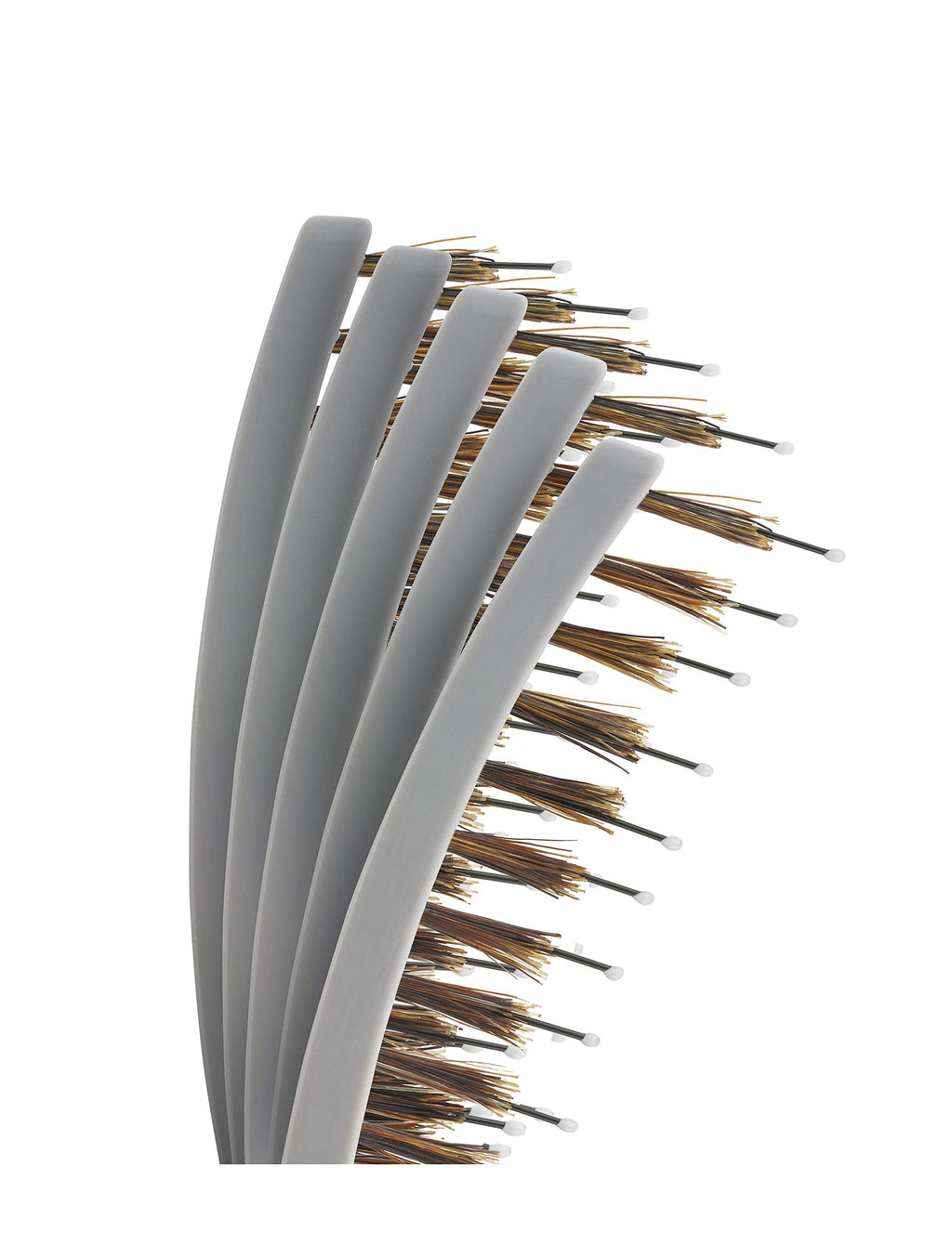 KareCo Premium Tangle Buster Brush – Travel Detangling Hair Brush with Non-Slip Rubber Handle & Soft Nylon Bristles, Wet & Dry Hair Detangler for All Types, Gray