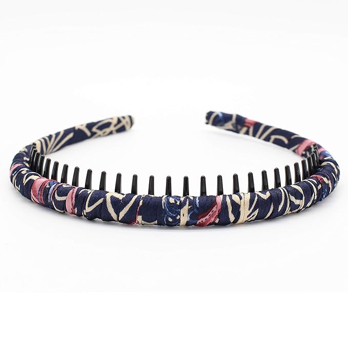 JOBAND boho bandeau headbands hairband for women Non-slip hair bands Teeth Comb Hair Accessories Resin hair hoop (4 pcs)