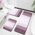 OLANLY Microfiber Bathroom Rugs Sets 3 Piece, 47"x20"+24"x16"+24"x20"