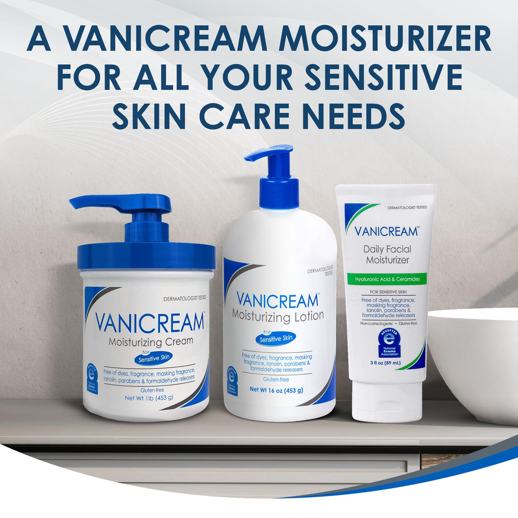 Vanicream Moisturizing Lotion, Body and Face Moisturizer, 16 Oz Pump