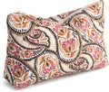 Premium Cotton Large Pouch, Blooming Paisley, One Size