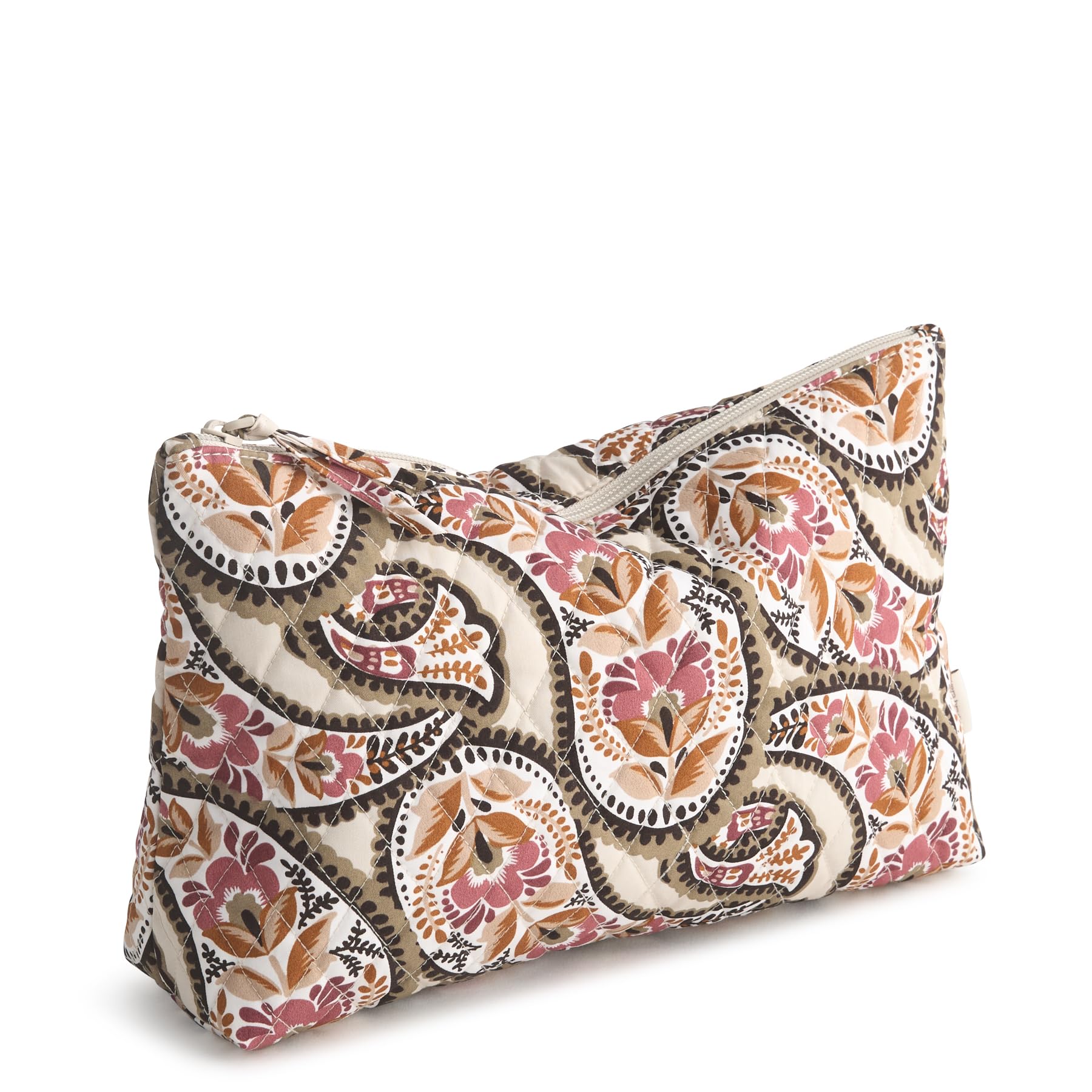Premium Cotton Large Pouch, Blooming Paisley, One Size