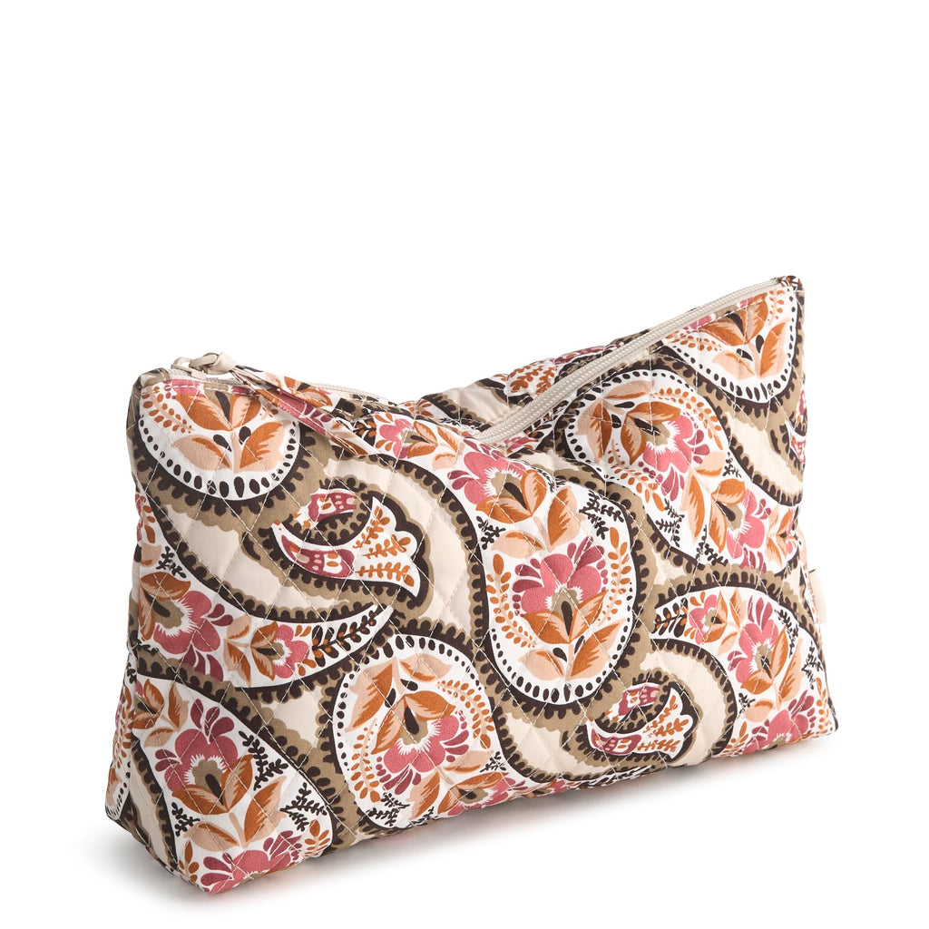 Premium Cotton Large Pouch, Blooming Paisley, One Size