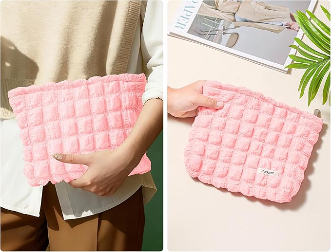 Purbert Bubble Cloud Makeup Bag - Large Capacity Travel Cosmetic Organizer