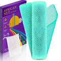 2 Pieces African Bath Sponge African Net Long Net Bath Sponge Transform Your Shower Routine with African Bath Sponges for Exfoliated, Silky Smooth Skin (Green)