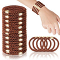 Hair Ties No Damage - 20PCS Ponytail Holders - Elastic Hair Ties for Thick Hair - Braided Hair Bands for Women Girls's Hair - Brown