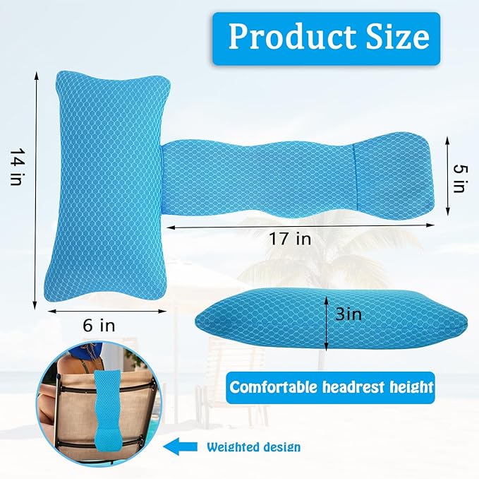 REEZEIVI 2 Pack Hot Tub Headrest Pillow,Head and Neck Support,Outdoor Spa