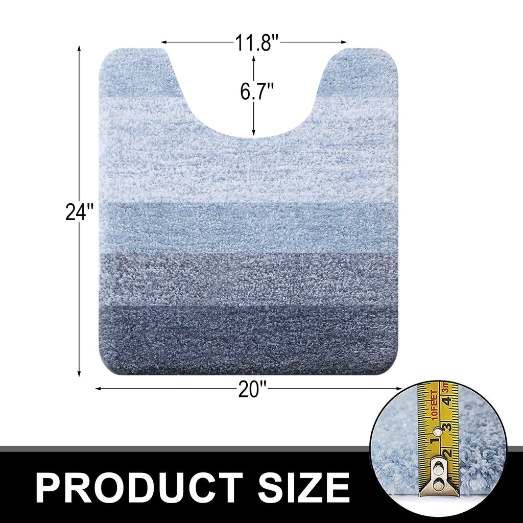 OLANLY Microfiber Bathroom Rugs Sets 3 Piece, 47"x20"+24"x16"+24"x20"