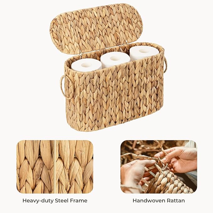 StorageWorks Toilet Paper Storage with Lid, Toilet Paper Storage Holder
