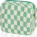 CekPo Sanitary Napkin Storage Bag, Menstrual Pad Zipper Checkered Portable Period Bag Panty Liners, Tampon Pouch for Women Ladies Daily Use Storage Purse Travel