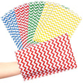 Tatuo 12 Pack Korean Exfoliating Mitt & Cloth, Viscose Rayon Dead Skin Remover Washcloth, Multi Color Body Scrub Towel for Shower Spa Travel(Small,Green, Red, Yellow, Blue)