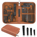 MINKINH Manicure Set Professional Nail Clipper Kit-26 Pieces, Brown