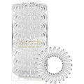 Kitsch Spiral Hair Ties for Women – Coiled Plastic Hair Ties No Damage, Ponytail Holders for Thick and Thin Hair – Creaseless and Dent-Free, Phone Cord Style - Clear, 8 Pcs