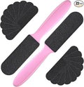 Mudder 2 Pieces Stainless Steel Pedicure Foot File Callus Remover Foot Scrubber Rasp with 20 Replaceable Coarse/Fine Double Side Reusable Pads for Care Cracked Skin Callus Remover Tool (Pink)
