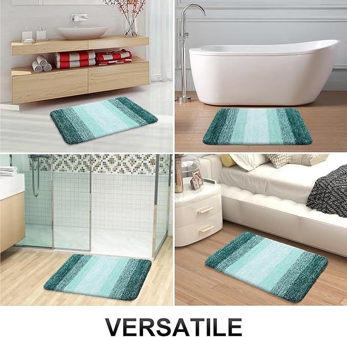 OLANLY Microfiber Bathroom Rugs Sets 3 Piece, 36"x24"+24"x16"+24"x20"
