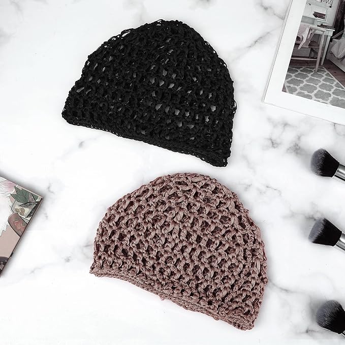 Wig Cap Thick Long Hair Caps Adjustable Net Mesh Braided Weaving Making Crochet Sew Weave Fishnet Grip Headband