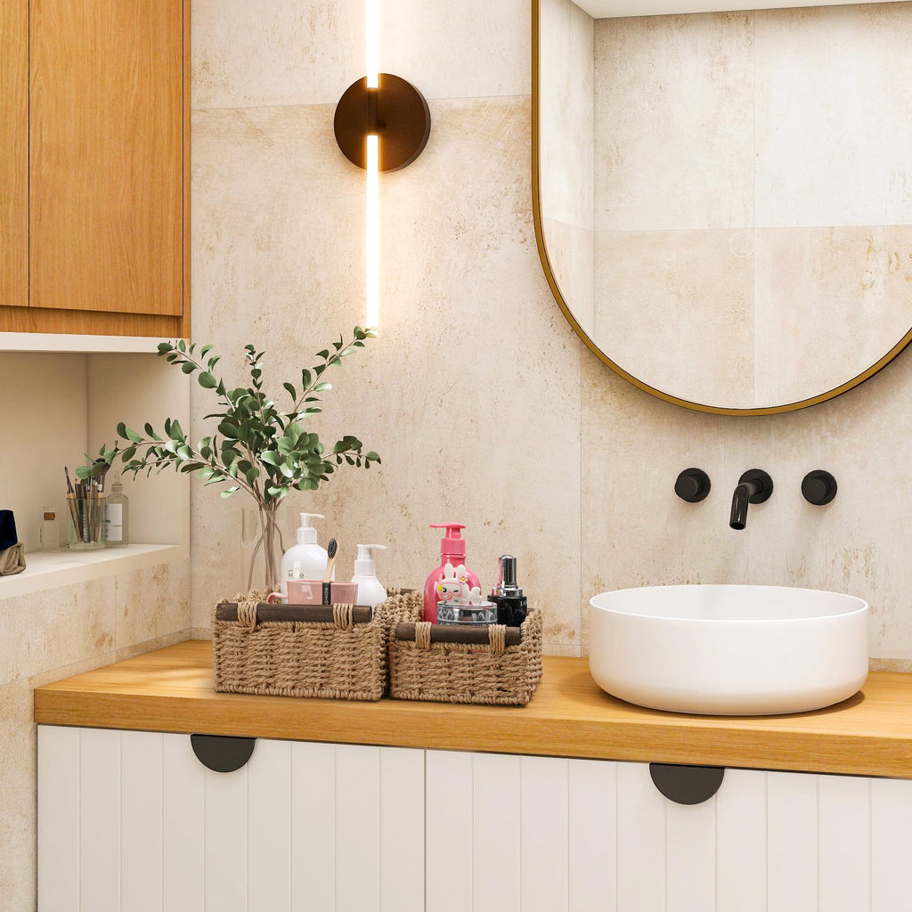 Wicker Baskets for Organizing Toilet Paper Storage Basket