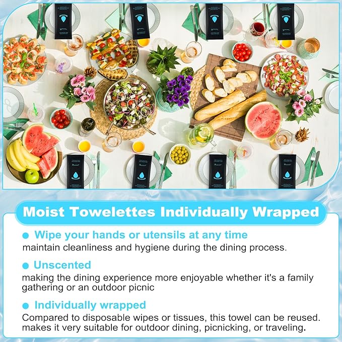 Hot or Cold Moist Cotton Towel Bulk Moist Towelettes Individually Wrapped