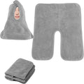 3Pcs Facial Towels for Estheticians, Soft Absorbent Microfiber Soft Spa Towel for Skincare, Massage U Shaped Spa Towel(Light Grey,3Pcs)