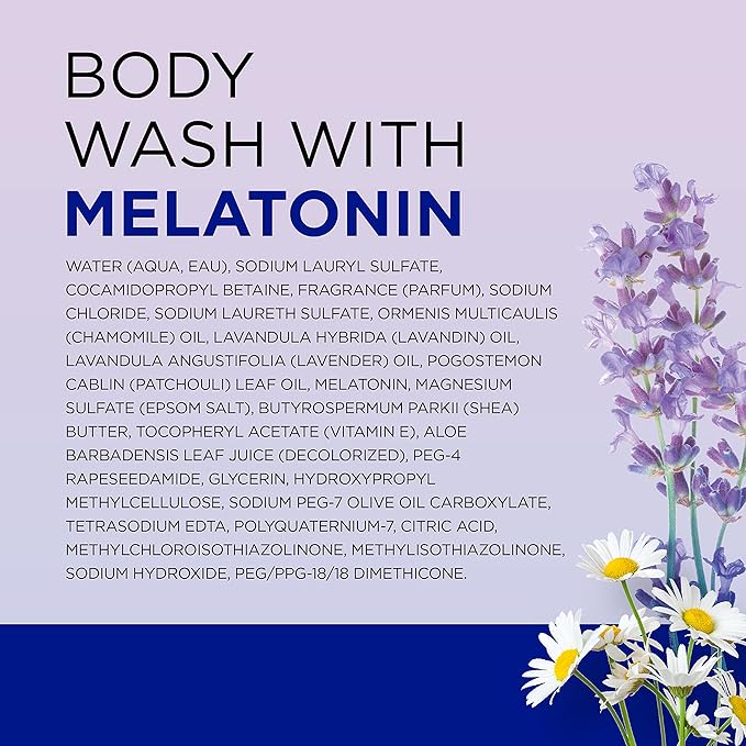 Dr Teal's Sleep Body Wash with Pure Epsom Salt, Melatonin, Lavender & Chamomile Essential Oil Blend, 24 fl oz (Pack of 2)