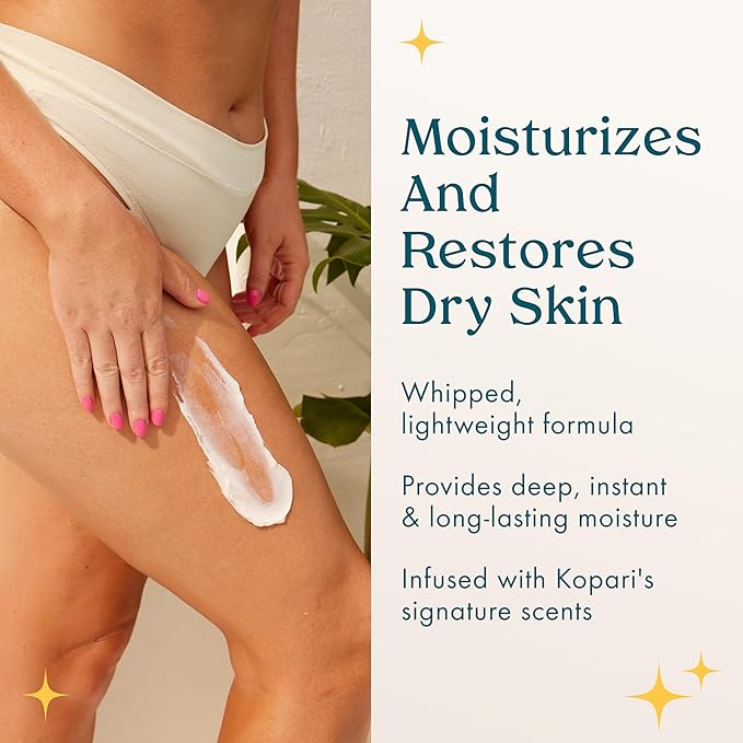 Kopari Ultra Restore Body Butter, Whipped Lightweight Formula, Hyaluronic Acid & Mango Butter, Deep Long-Lasting Moisture, Guava 7.7 oz