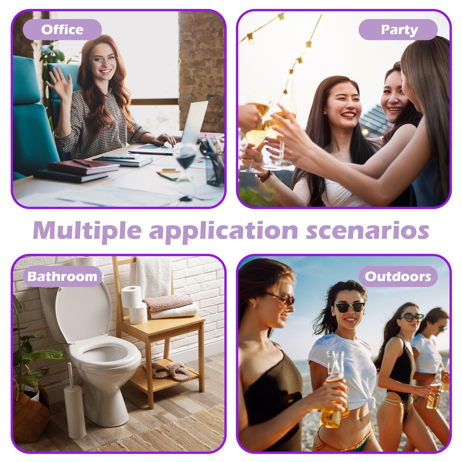 ZSMKJIAYE 200 Pcs Purple Sanitary Napkin Disposal Bags,Sealable Tampon Disposal Bags, Prevents Odours Thickened Size Feminine Hygiene Bag for Sanitary Napkins and Pads,Disposable Tampon