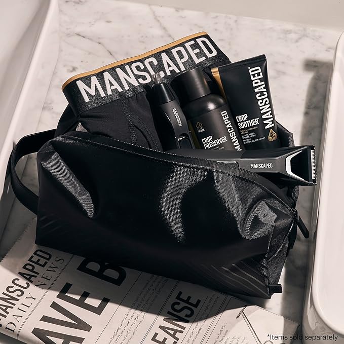 MANSCAPED® The Shed 2.0 Toiletry Bag, Premium Quality Men's Travel Bag, Stylish Organization and Hassle-Free On-The-Go Kit, Water-Resistant to Protect Your Grooming Tools & Accessories
