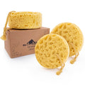 myHomeBody Bath Sponge, Foam Loofah, Shower Sponge for Body, Round, 3 Pack