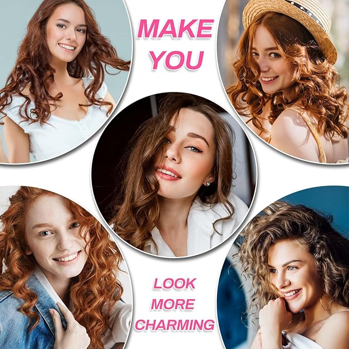 56 Pcs Hair Roller Set for Blowout Look, Long Medium Short Hair Volume; 30Pcs Rollers, 5 Sizes, 24 Pcs Clips, Storage Bag
