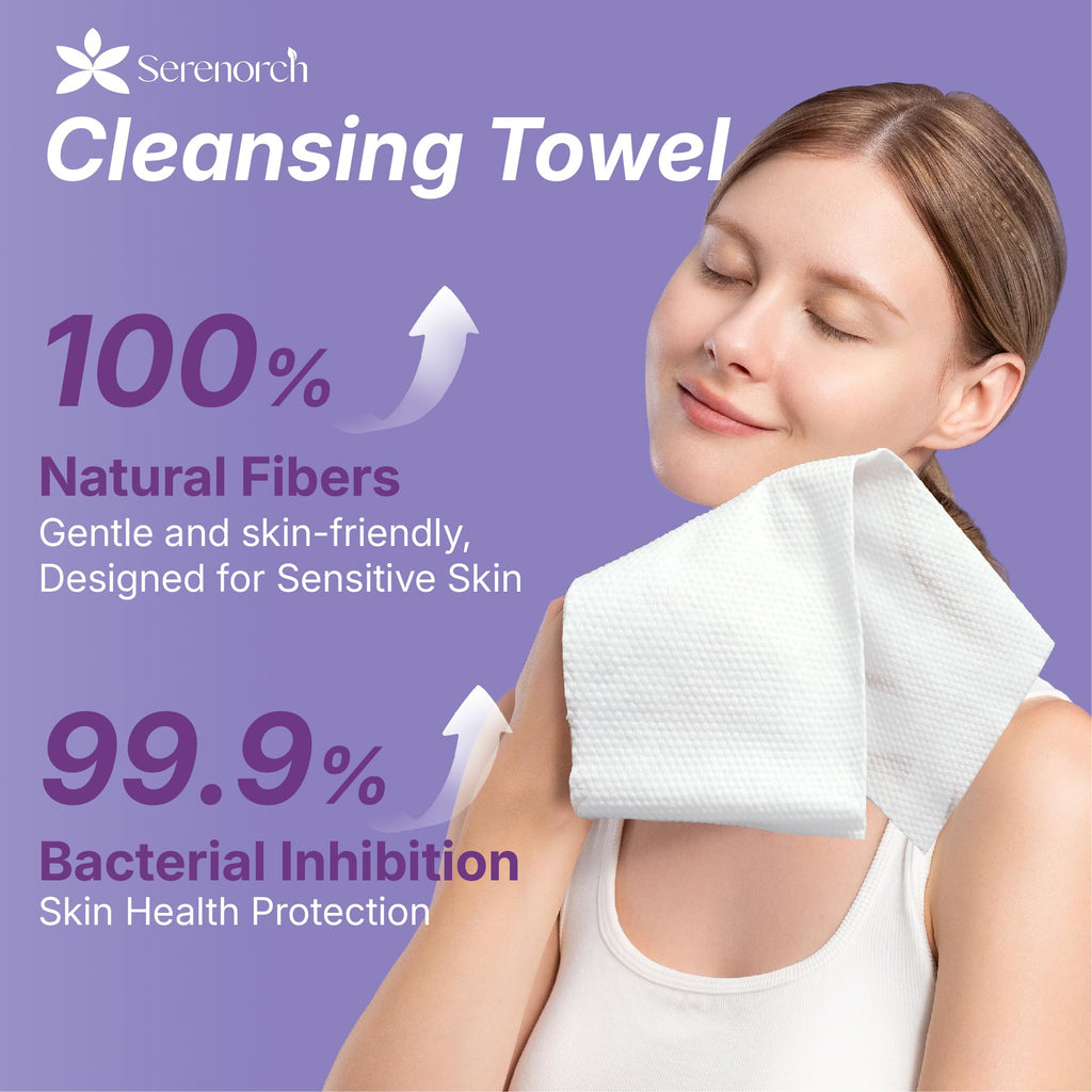 Serenorch Pearl Texture Disposable Face Towels XL, 150 Count