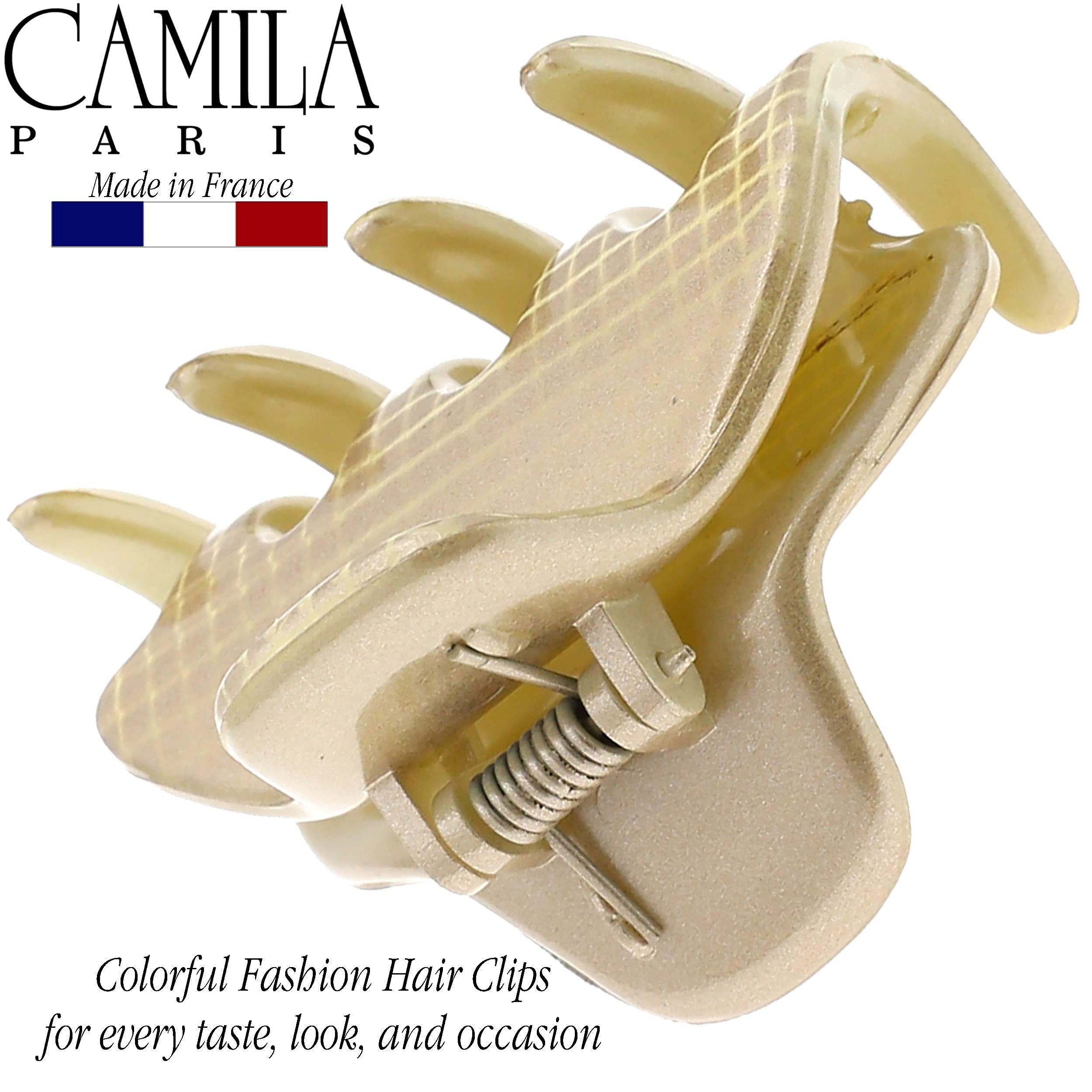 Camila Paris CP3195 French Small Hair Clips for Women, 1.75" Small Claw Clip Fashion Styling Mini Hair Clip Accessories for Women, Strong Hold No Slip Grip Cute Claw Clips, Made in France