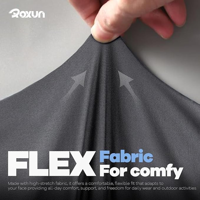 ROXUN Neck Gaiter, 4 Pack Summer Cooling Breathable Face Mask for Outdoors
