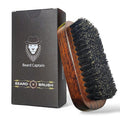 Beard Captain 100% Boar Bristle Beard Brush for Men | Premium Vintage Wooden Handle | Soft Bristles | Grooming Tool for Short, Thin, Thick, Coarse & Full Beards